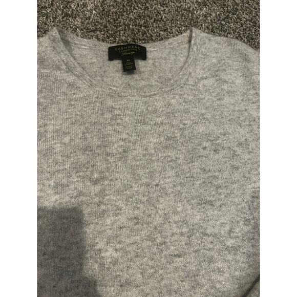 Charter Club 100% Cashmere Long Sleeve Crew Neck Pullover Sweater Gray Womens XL - Picture 5 of 8